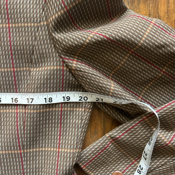 Vintage Pendleton Brown Plaid Skirt Set Wool Size 12 - Picture 13 of 15